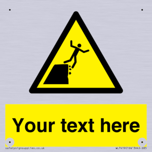 Custom Warning unstable cliff edge